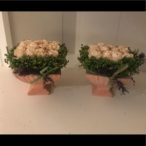 Faux flower pots